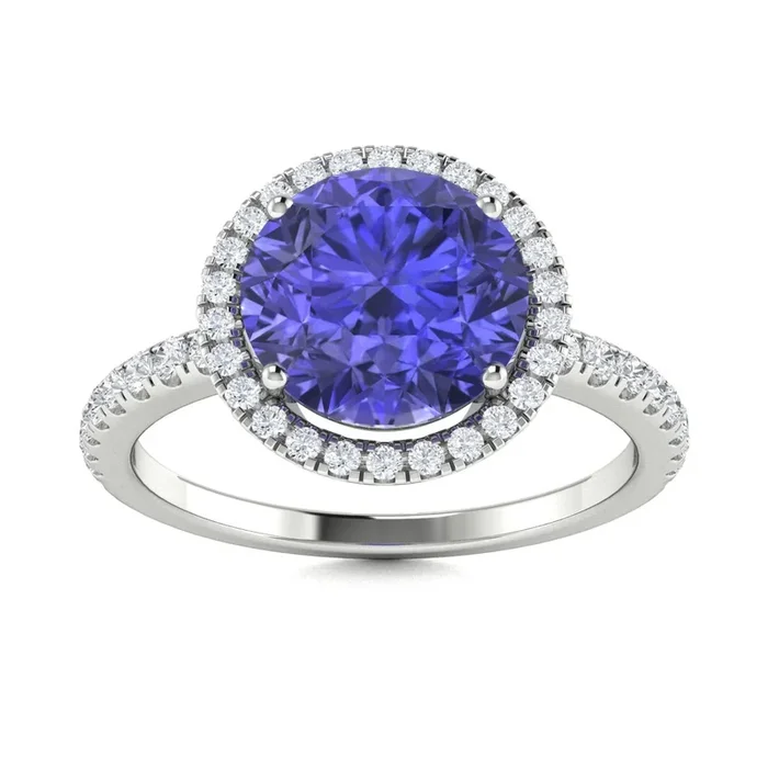 18KT Gold Tanzanite and Diamond Ring (Tanzanite 4.56 cts White Diamonds 0.53 cts)