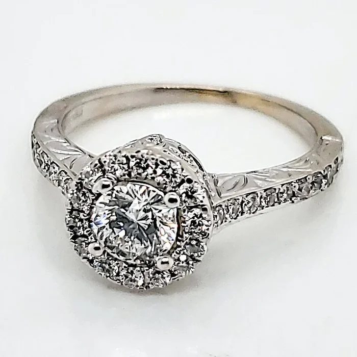 18kt White Gold and Celebration Diamond Engagement Ring