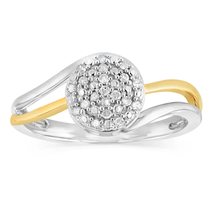 19 Diamond Dress Ring in 9ct Yellow Gold