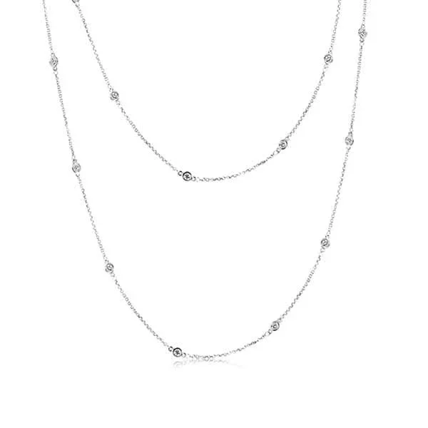 2/3 Carat Diamond by the Inch Necklace