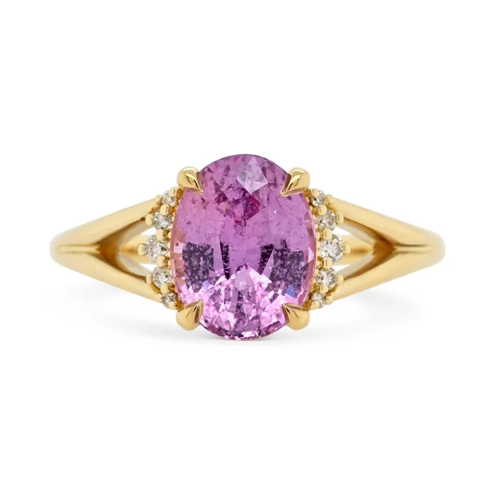 2.49ct Stella Oval Lilac Sapphire & Diamond Engagement Ring