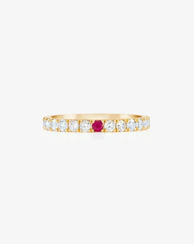 2.5 mm Personalized Perfect Pavé Diamond Ring