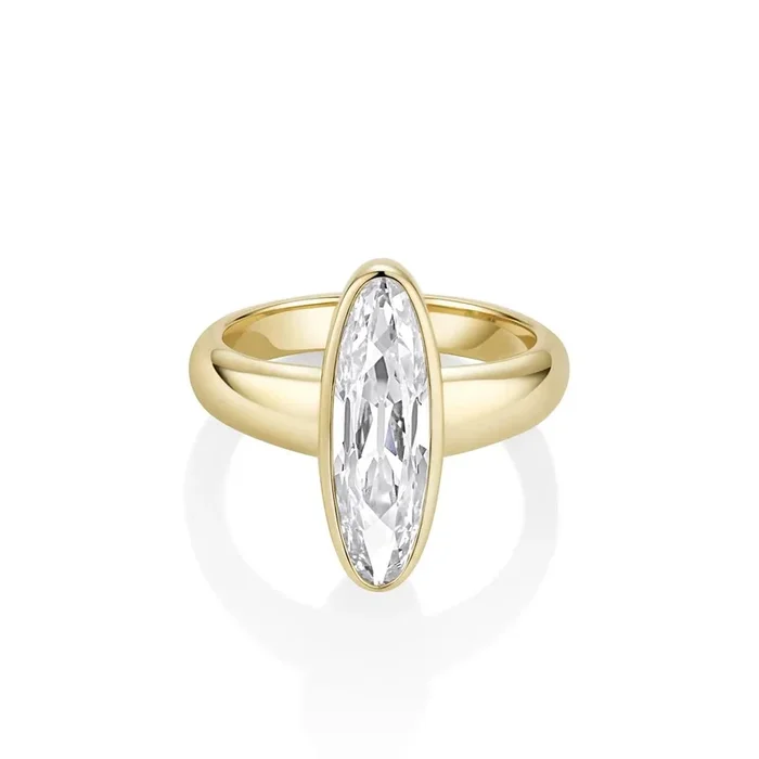 2.52ct Old Mine Lab Created Diamond Ring