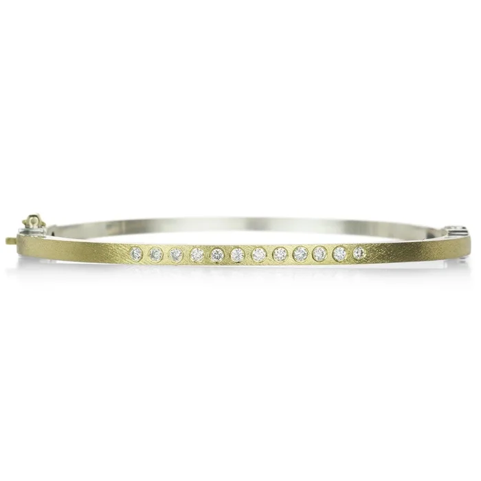 2.5mm Laura Bangle with Diamonds