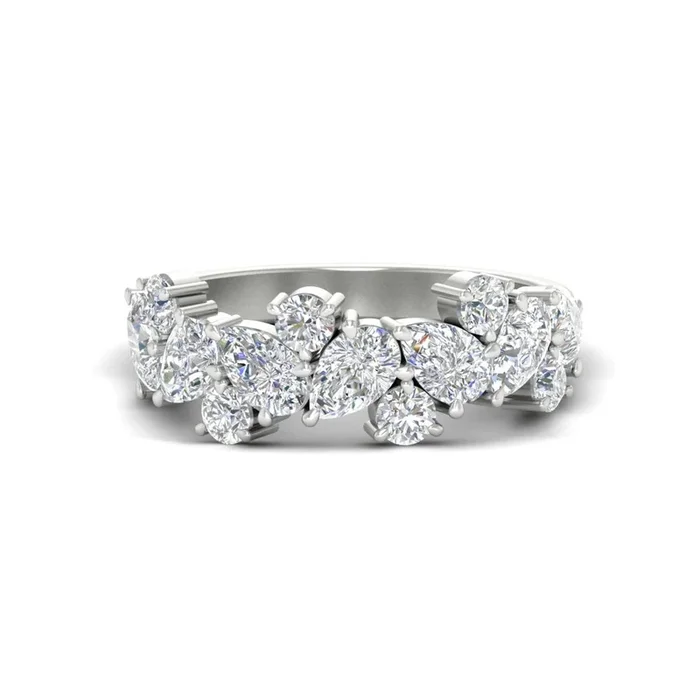 2 Carat Pear And Round Diamond Ring Band