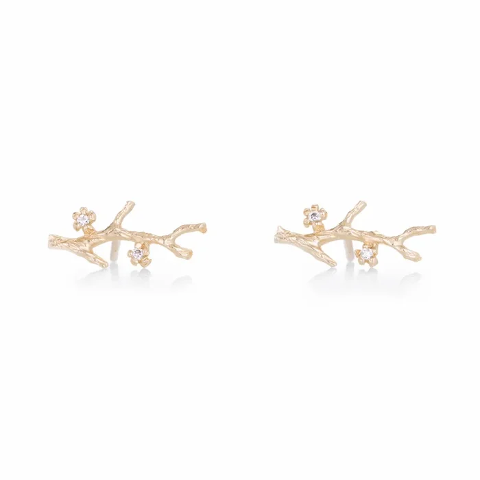 2 Flower Branch Studs