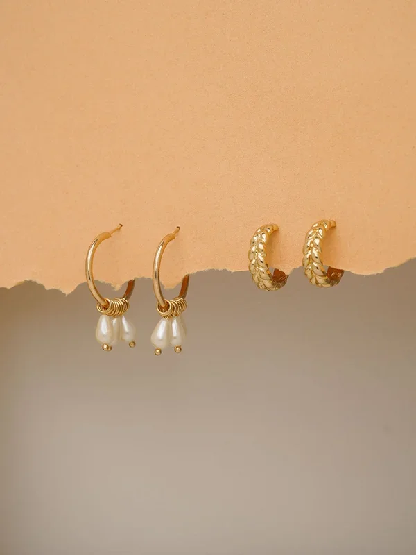 2 Pairs Fusion Earrings