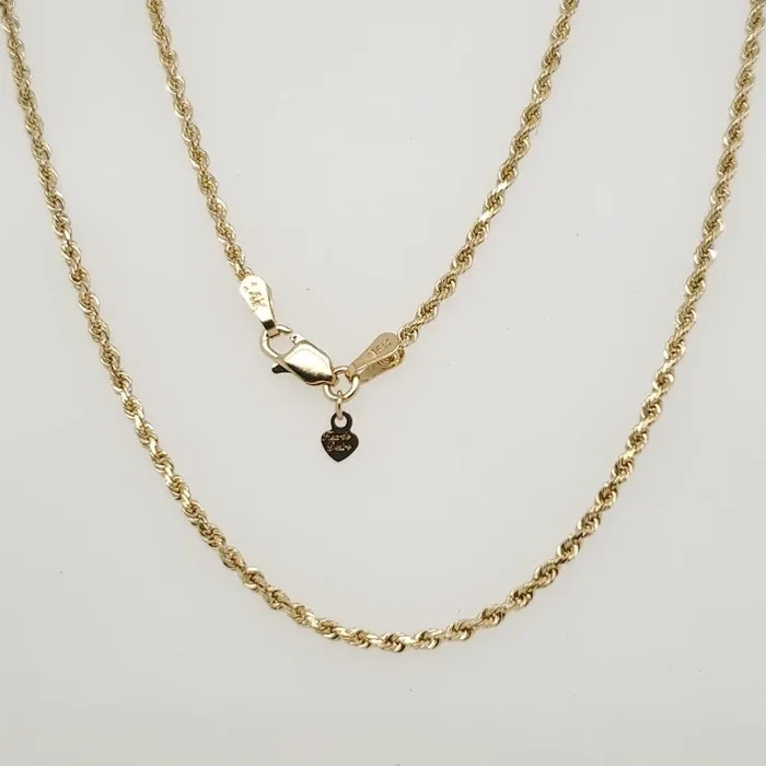 20″” 14kt Yellow Gold Rope Chain
