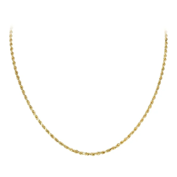 22″ 2.75mm Diamond Cut Rope Chain Necklace