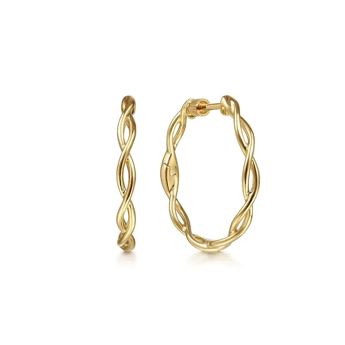 25MM Twisted Round Hoop Earrings