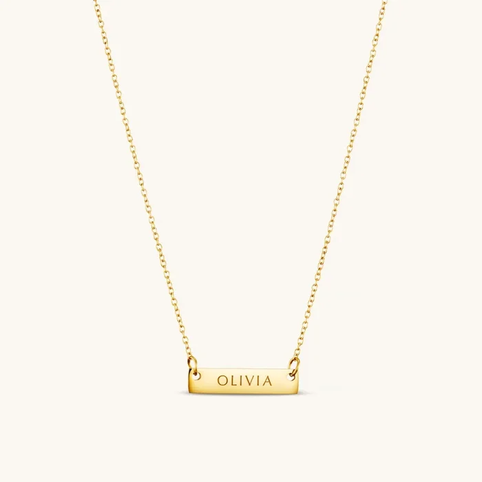 2cm Precious Letter Bar in Gold
