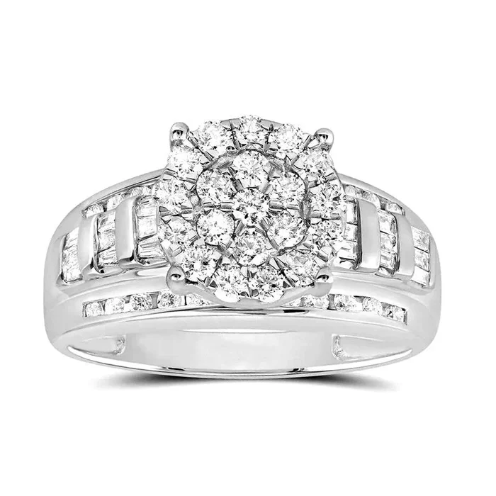 2ctw Diamond Cluster Promise Forever Ring