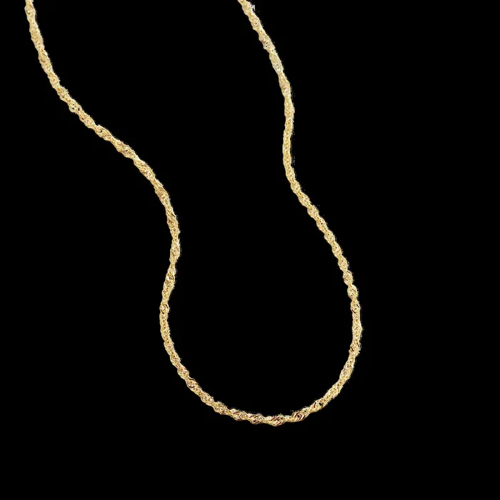 2mm Singapore Twist Chain Necklace