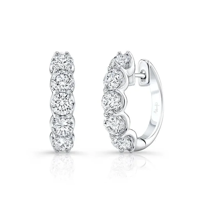 3.00ctw Diamond Hoop Earrings