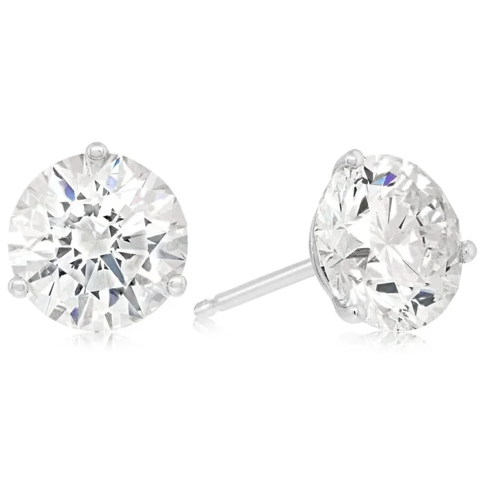 3.02 Carat Diamond Stud Earrings