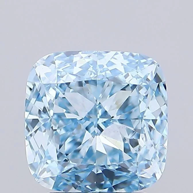 3.03 Carat Cushion Cut Fancy Blue