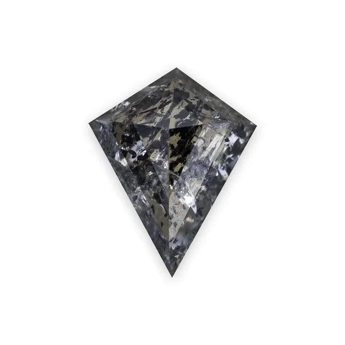 3.27ct 13.58×10.79×4.01mm KITE ROSECUT SALT & PEPPER DIAMOND