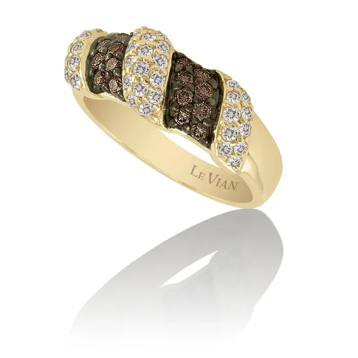 3/4 cts Multicolor Diamond Band Ring in 14K Yellow Gold by Le Vian