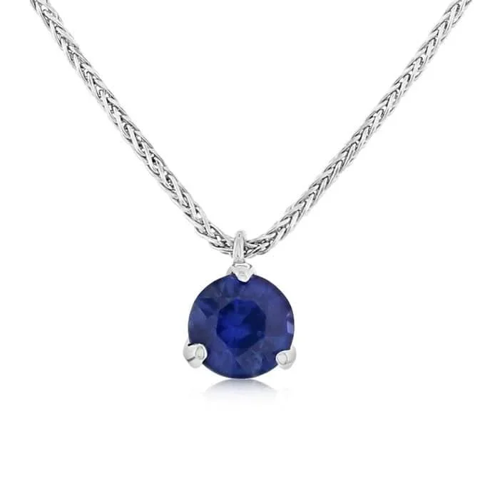 3/5 Carat Sapphire Pendant Necklace