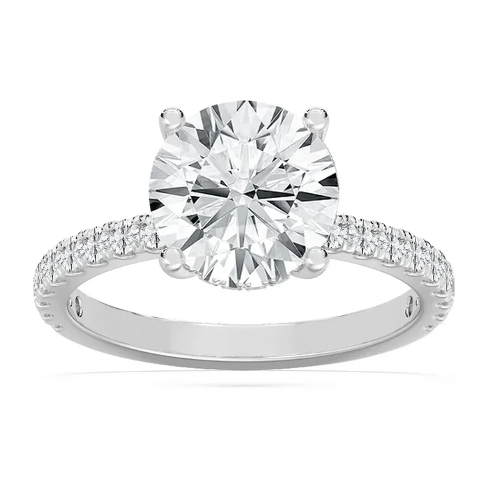 3.5ctw Certified Lab Grown Diamond Hidden Halo Engagement Ring