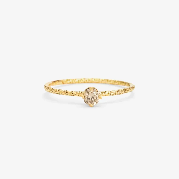 3.5mm Brown Diamond Homespun Solitaire Ring | R9003BR