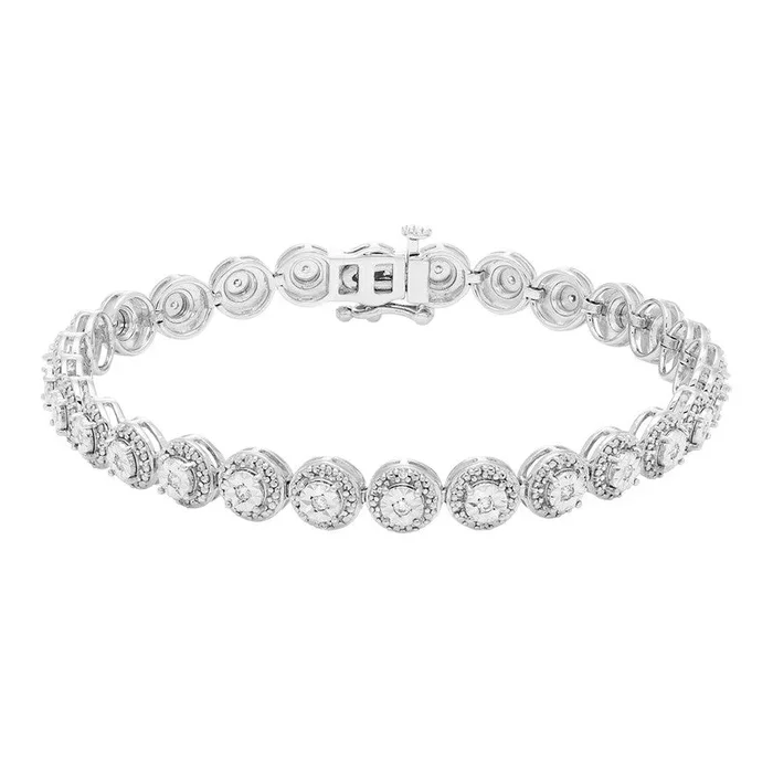 3/8ctw Diamond Halo Bracelet