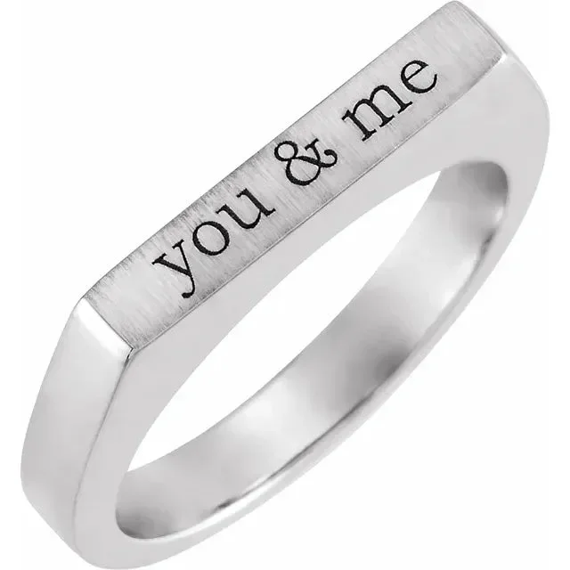 3 mm Engravable Stackable Ring