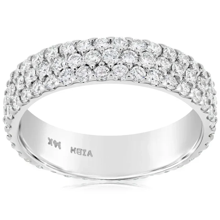 3 Row Diamond Eternity Band