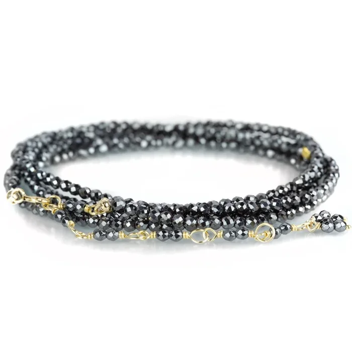 34″ 18k Hematite Wrap Bracelet