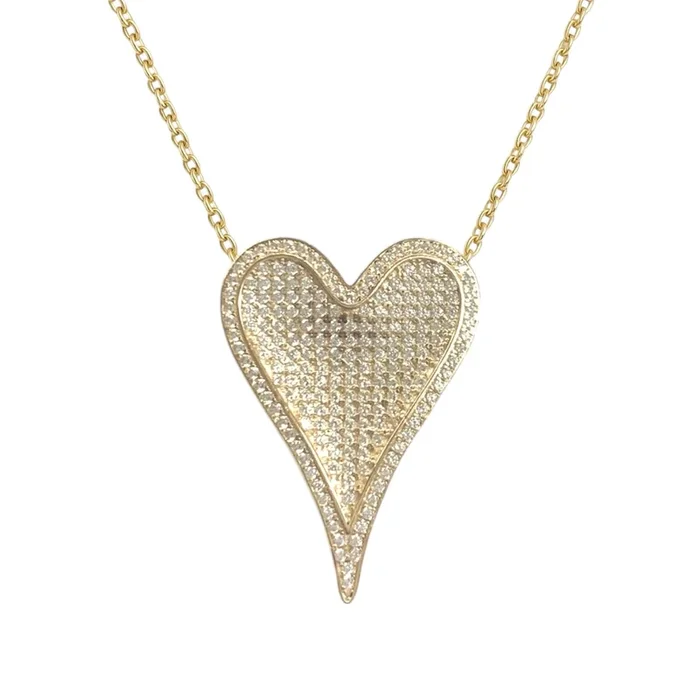 3D Heart Large | Gold Plated Necklace
