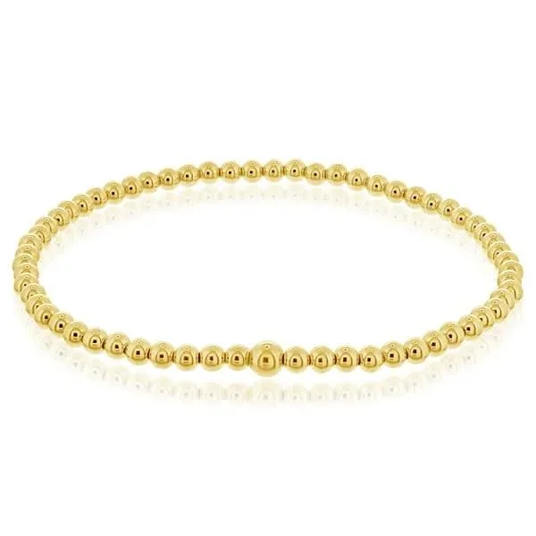 3mm Gold Filled Bead Bracelet