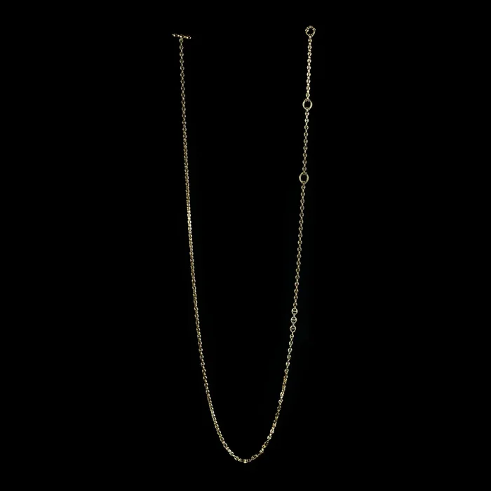 3MM OPEN-LINK™ NECKLACE WITH DIAMOND PENDANT – 42″