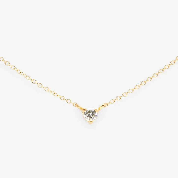 3mm White Diamond Birthstone Necklace | N6701W