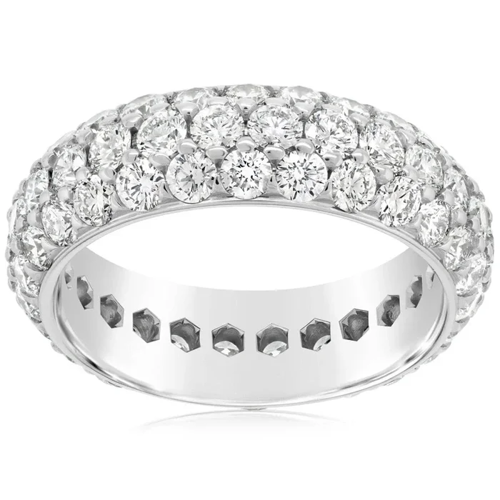 4 Carat Diamond Pave Eternity Band