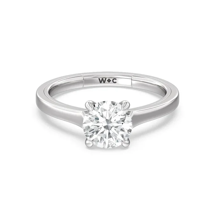 4 Prong Two-Tone Solitaire Engagement Ring