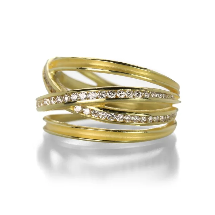 4 Wrap Band with Channel Set Diamonds