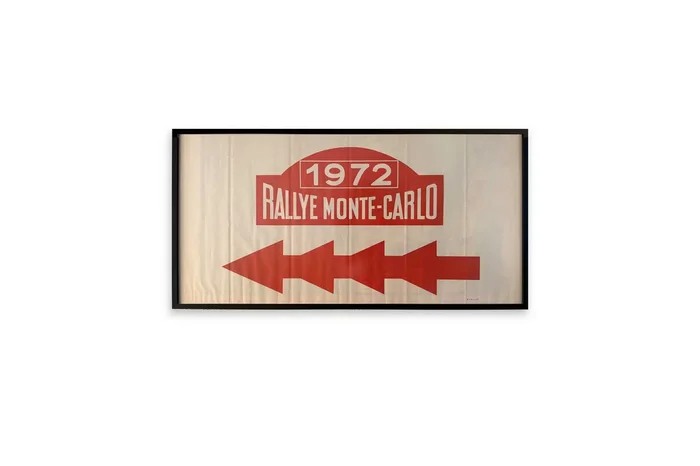 #400 – Vintage Poster Direction Sign Rally Monte Carlo 1972