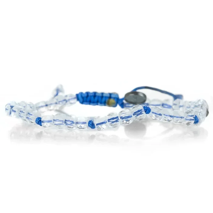 4mm Clear Quartz Cube Bracelet