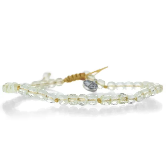 4mm Faceted Cube Citrine Bracelet