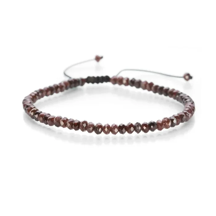 4mm Faceted Garnet Bracelet