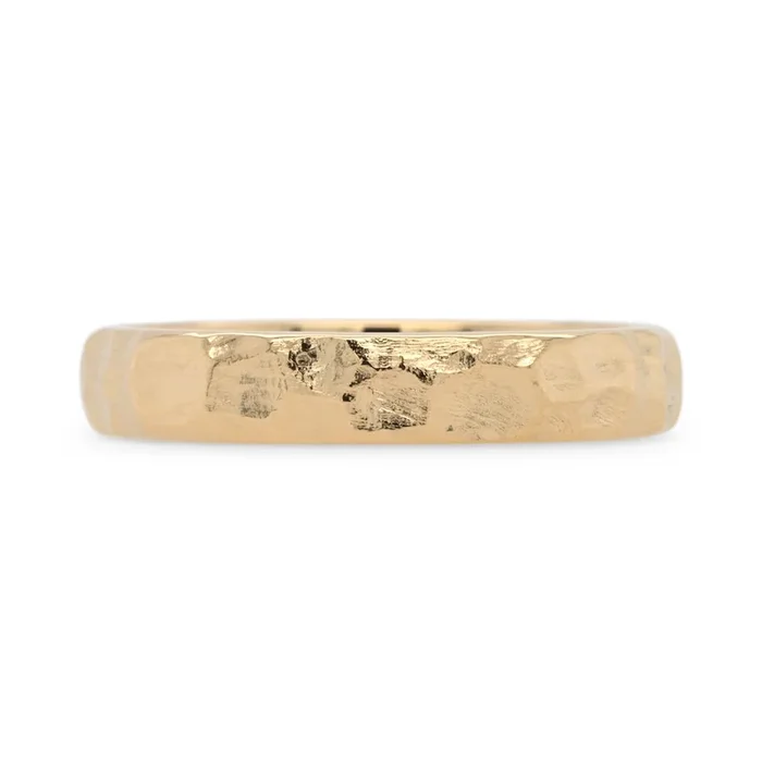 4mm Hammered Wedding Band