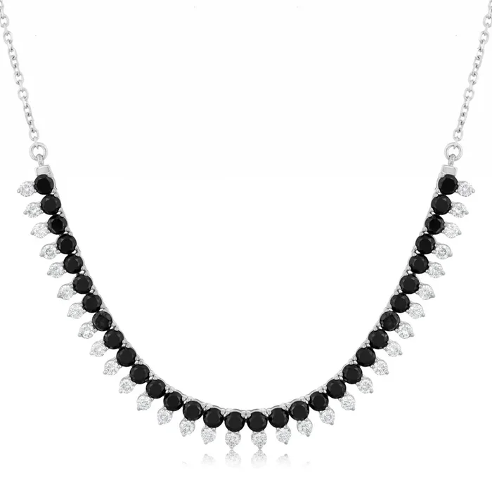 5.26 Carat Black & White Diamond Necklace