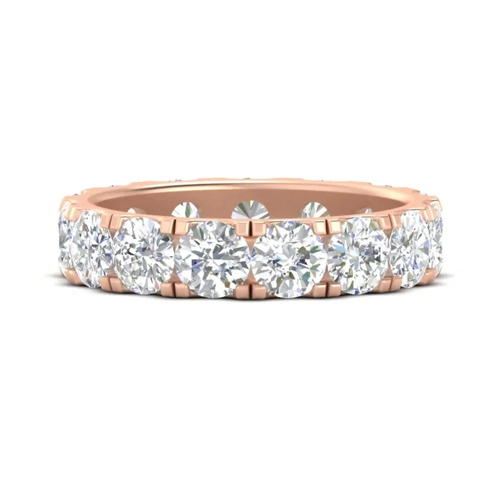 5 Carat Double Prong Eternity Wedding Band Diamond