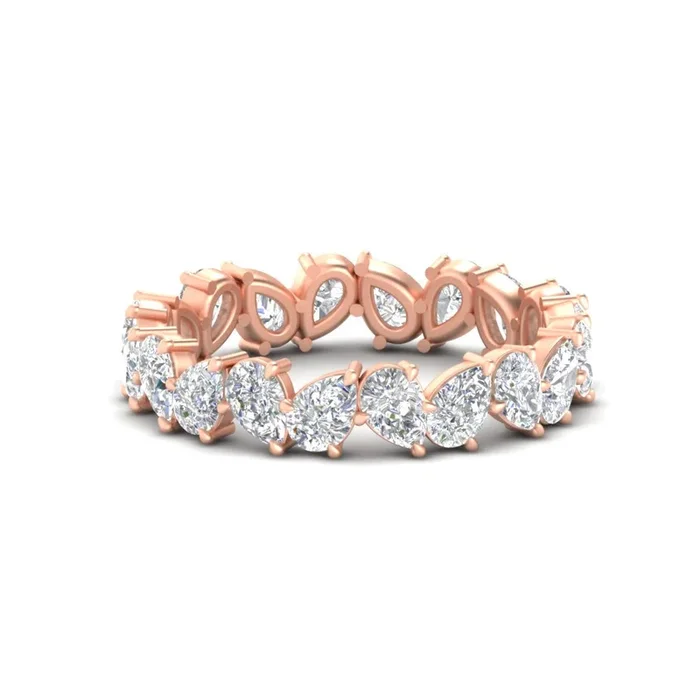 5 Carat Eternity Tear Drop Wedding Band
