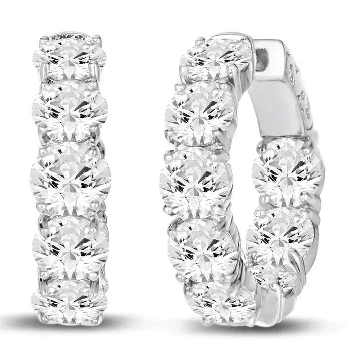 5 Carat Inside Out Short Hoops by Kathy Hilton