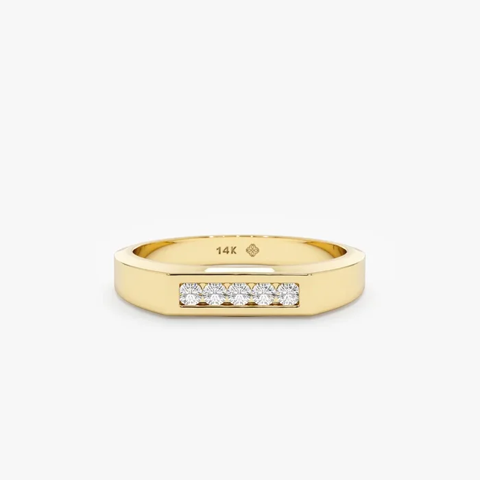 5 Diamond Thick Ring, Azalea