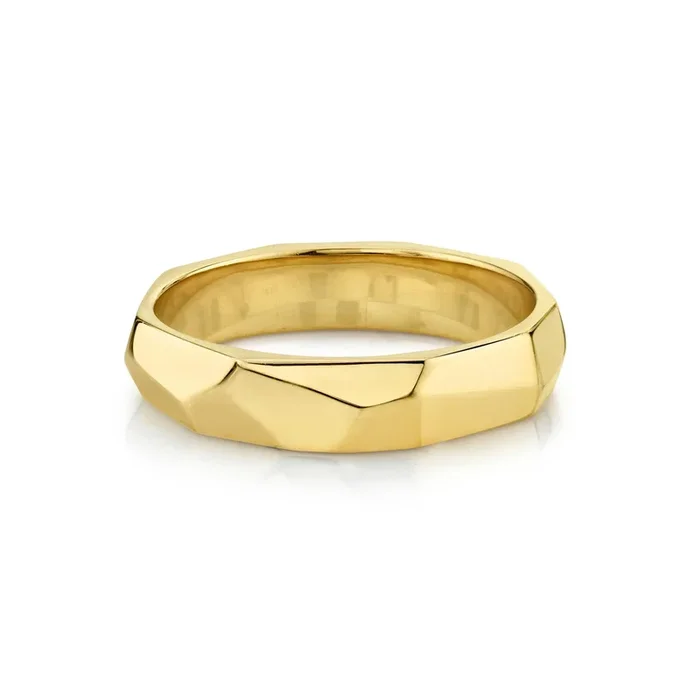 5mm Hand Carved Geo Band