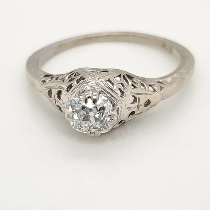 .60 Carat Art Deco Old Mine Cut Diamond Engagement Ring
