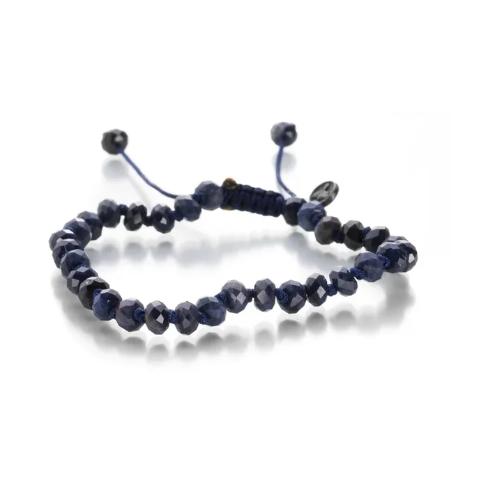 6mm Black & Blue Sapphire Bracelet