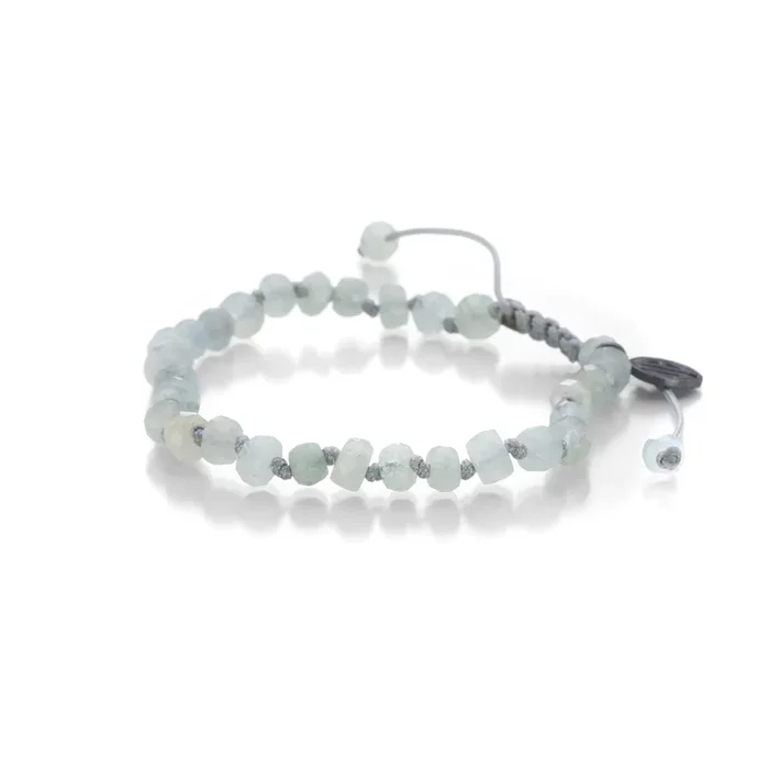 6mm Faceted Aquamarine Bracelet